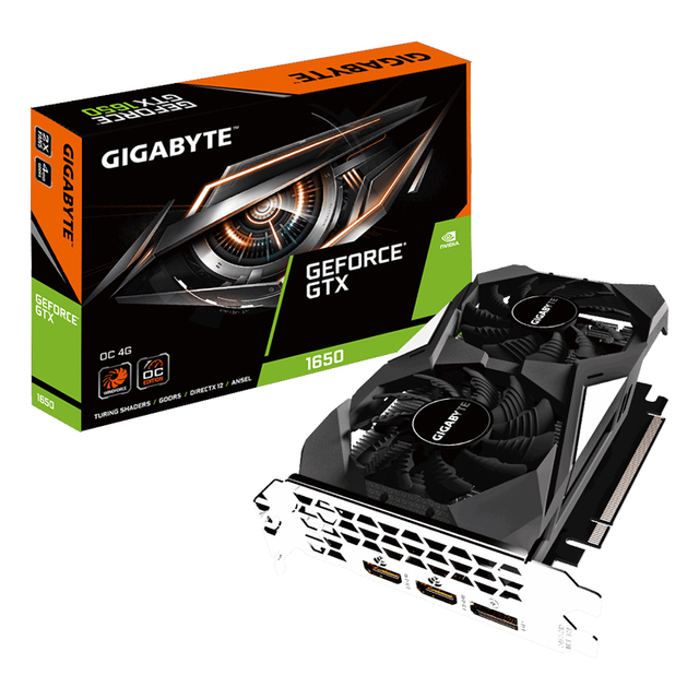 GIGABYTE GeForce GTX 1650 OC 4GB Used Gaming Video Card Two Windforce Fans Graphics Card(GV-N1650OC-4GL)