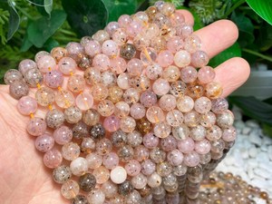 ลูกปัดเพชรเฮอร์คิเมอร์สีรุ้งธรรมชาติ รูปทรงกลมเรียบ ขนาด 6 มม. 8 มม. 10 มม. สำหรับทำเครื่องประดับ - Product Image 3