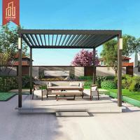Pergola bioclimatique 3M X 6M, structure en aluminium, jardin extérieur, patio, toit à lames en métal biodégradable, écologique, supports de pergola