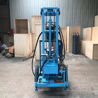 Machine de forage de puits en eau profonde de moteur d'huile diesel hydraulique mobile portatif de 150m