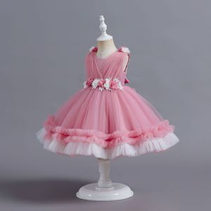 Nouvelle arrivée HP, robe de baptême en tulle bouffante pour bébé fille, robe de princesse pour fête, 0-3 mois - Product Image 5