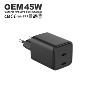 Chargeur ZONSAN OEM 45w avec câble, double port, portable, chargeur rapide Super Gan 45w Type C pour iPhone Samsung S26 Ultra