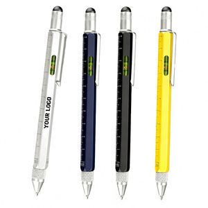 Stylo à bille en métal personnalisable Ys60 avec logo, échelle en cm/pouces et fonction de niveau d'eau, cadeau promotionnel, stylo d'ingénierie personnalisé - Product Image 1