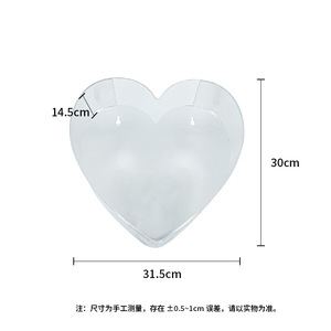 Yun Zhuo Acrylic Wall Mounted Display <b>Box</b> 31.5x14.5x30 Cm Heart Shape Storage <b>Shelf</b> For Home Decor - Product Image 3