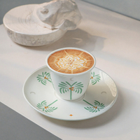 Tasses à café arabes personnalisées imprimées, 60 ml, en céramique, lot de 6 ou 12 pièces, compatibles lave-vaisselle, réutilisables pour la maison et l'hôtel