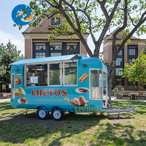 Camion de cuisine mobile entièrement équipé en acier inoxydable et aluminium, remorque de concession personnalisée à vendre pour la vente de restauration rapide - Product Image 1