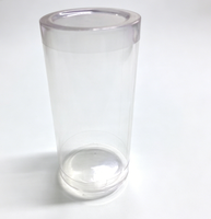 Boîte cylindrique en plastique PET PP transparente personnalisée, emballage rond transparent pour bonbons, cadeaux, jouets, cosmétiques et petits articles