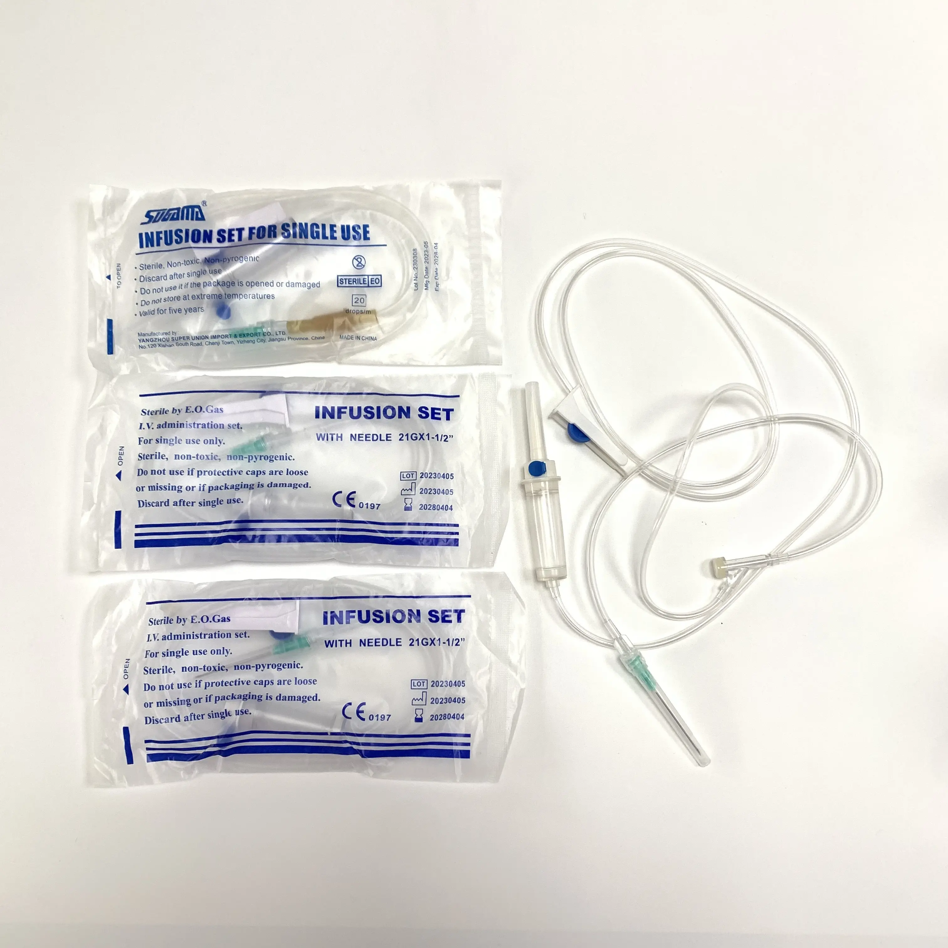 iv infusion giving set with 0.2 micron filter for medical