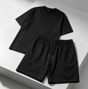 ชุดเสื้อยืดและกางเกงขาสั้น Bosue SK รุ่น Unisex สำหรับฤดูร้อน สไตล์ High-Street ผลิตจากผ้าโพลีเอสเตอร์/คอตตอน ระบายอากาศได้ดี พร้อมลายพิมพ์ซิลค์สกรีน - Product Image 3