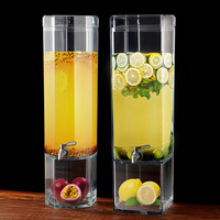 Distributeur de boissons froides en acrylique de grande capacité en gros avec robinet, pot à jus en plastique transparent pour buffet et fête