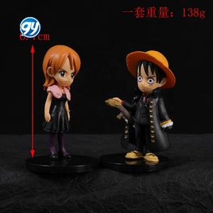 6 pièces une pièce Figure Anime <span class=keywords><strong>Luffy</strong></span> Sanji <span class=keywords><strong>Nami</strong></span> Franky Corazon poupée jouet Statue - Product Image 2