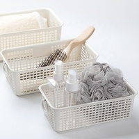 Paniers de rangement en plastique avec poignées, bacs organisateurs multi-tailles pour cuisine, salle de bain, garde-manger, pharmacie, médicaments, personnalisables OEM