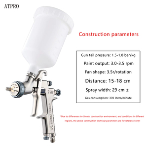 <span class=keywords><strong>Pistolet</strong></span> de pulvérisation pneumatique japonais <span class=keywords><strong>Iwata</strong></span> authentique W-400-S35, calibre 1.4, haute atomisation, pour <span class=keywords><strong>peinture</strong></span> de finition, type gravité, pot supérieur - Product Image 3