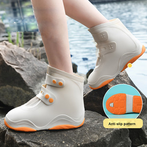 Unisex portatile ispessito resistente all'usura <span class=keywords><strong>antipioggia</strong></span> tubo medio TPE Shoe impermeabile copertura pioggia per esterni stivali - Product Image 6