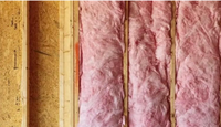Rouleau de laine de verre rose sans formaldéhyde, isolation écologique