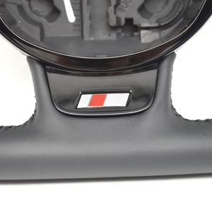 Volant en cuir perforé noir à fond plat pour <span class=keywords><strong>Audi</strong></span> A4 B8 A3 8V A4 A5 A7 Q3 Q5 Q7 - Product Image 2