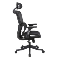 Chaise de bureau exécutive moderne avec soutien lombaire entièrement en maille et siège en tissu réglable