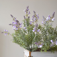 Arrangements floraux de mariage, fleurs artificielles de lavande à 7 branches, accessoires de photographie en extérieur, décorations douces, fleurs de construction