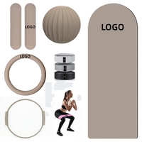 Kit de Yoga Personalizado con Logotipo, Anillo de Yoga, Barra de Pilates Plegable Portátil, 3 Bandas de Resistencia, Material EVA, Set de Fitness