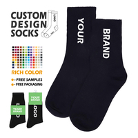 Chaussettes de sport classiques pour usage quotidien, chaussettes de sport décontractées pour hommes, chaussettes de sport noires, chaussettes de sport d'entraînement personnalisées, fabrication en usine