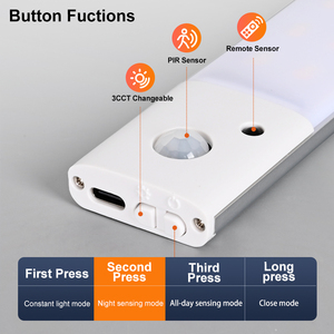 USB C ไฟติดตู้แม่เหล็กชาร์จไฟได้3000K-6000K โคมไฟกลางคืนหรี่แสงได้3CCT ติดตู้เสื้อผ้าในห้องครัวห้องนอน - Product Image 4
