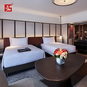 双人床家具酒店家具厂提供现代新设计卧室套装家具酒店
