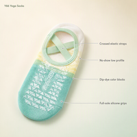 Chaussettes de yoga pour femmes, légères, confortables, invisibles, style bande élastique, effet teinture par immersion similaire