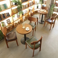 Ensemble de mobilier commercial pour restaurant, table et chaises modernes en bois massif pour hôtel, café et solution de projet de restauration rapide