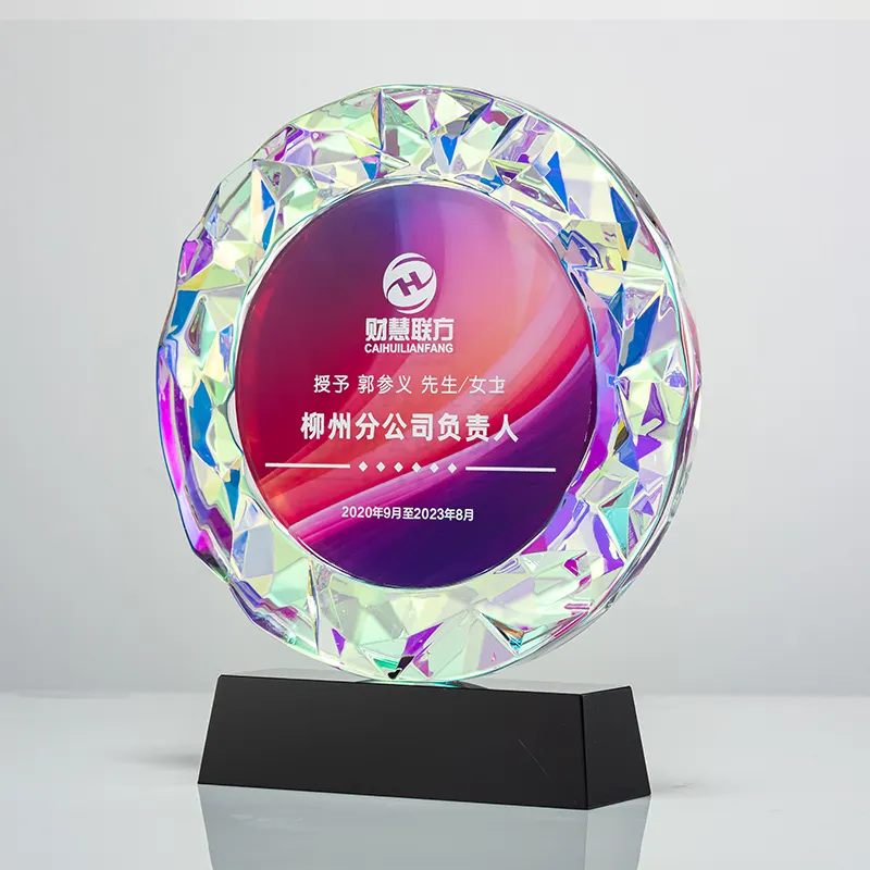 Groothandel K9 Blank Crystal Trofee Uv Printing Aangepaste Kampioen Award Crystal Award Trofee