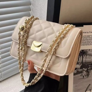 Sac bandoulière haut de gamme pour femme, nouvelle tendance été 2026, matelassé losanges, chaîne, doublure PU, forme carrée, best-seller - Product Image 3