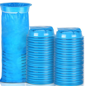 Aangepaste Blauwe Wegwerp Medische Braaksel Braaksel Zakken Bewegingslucht Misselijkheid Barf Zakken Met Logo - Product Image 1