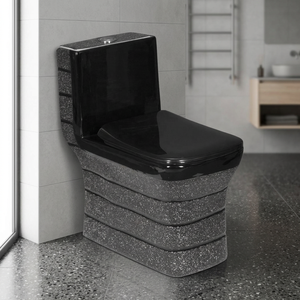 WC en céramique de haute qualité fabriqué en Chine - WC décoratif pour salle de bain à poser au sol, WC monobloc - Product Image 1