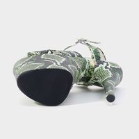 Sandales sexy d'été pour femme, style gothique, à bride cheville, bout ouvert, plateforme 20 cm, motif serpent, rehaussantes, pour cross-dresser et strip-teaseuse