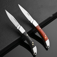 Couteau pliant tactique, couteau pliant à manche en bois, couteau de survie tactique, coupe-boîtes
