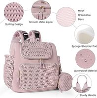 Sac à dos à langer, multifonctionnel, avec coussin à langer, boîte à tétines et bretelles de poussette
