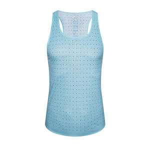 Débardeur de course à séchage rapide et respirant pour homme, sans coutures, pour la gym et le marathon, tricoté avec décoration perforée - Product Image 5