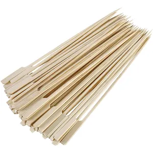 Bamboo wooden disposable bamboo paddle skewer sandwich stick premium quality thick yakitori bamboo teppo paddle sticks skewers
