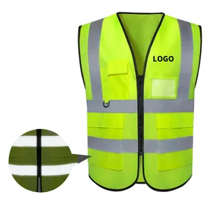 S-5XL yansıtıcı güvenlik kıyafeti yansıtıcı yelek inşaat ceket yüksek görünürlük şerit Hi Vis iş güvenlik güvenlik yelek