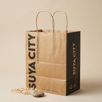 Sac en papier alimentaire personnalisé et boîte d'emballage pliable en carton pour pâtisserie, idéaux pour la restauration rapide