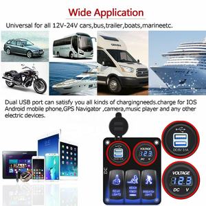 פלסטיק הימי רכב על לדחוף את כפתור כחול LED אור בר - Product Image 4