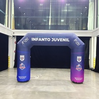 Arco Inflable Publicitario Personalizado con Pancarta, Arco Inflable Impermeable de Oxford para Línea de Salida y Meta, Arco Inflable para Eventos