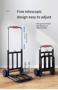 Small <b>Trolley</b> Folding Household Carrying Trailer Shopping Grocery Stall Light Portable Luggage HKBG-trolly-2 Folding <b>Trolley</b> HKB - Product Image 6