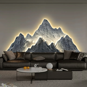 Arte Mural de Lujo con Tallado UV, Decoración del Hogar, Pintura LED <span class=keywords><strong>para</strong></span> <span class=keywords><strong>Sala</strong></span> de Estar, Fondo de Sofá Moderno, Mural de Porcelana de Cristal - Product Image 5