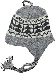Hand gestrickte Unisex Wolle Mütze Hut Ohr klappe Fleece gefüttert <span class=keywords><strong>Nepal</strong></span> Hut - Product Image 4