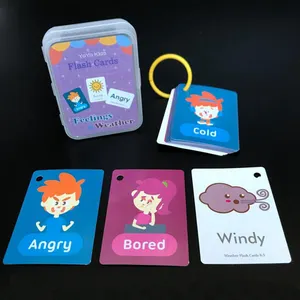 Montessori insegnamento giocattolo Memory Card gioco cognitato Mood fruit Body Parts Flash Cards