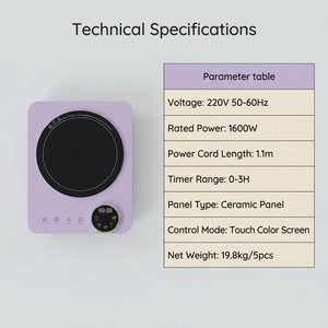 Cuisinière à <span class=keywords><strong>induction</strong></span> infrarouge haute performance 3500W, chauffage rapide, affichage numérique, économie d'énergie, qualité professionnelle - Product Image 6