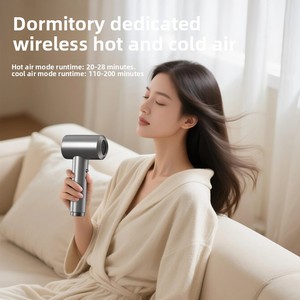 Sèche-cheveux rechargeable au lithium-ion pour usage domestique, petit <span class=keywords><strong>appareil</strong></span> portable pour les dortoirs étudiants avec air chaud et froid - Product Image 1