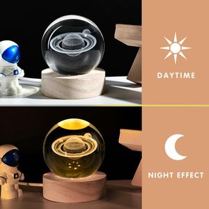Wholesale Modern Style Star Universe Crystal Ball Creative Crystal Crafts Souvenirs Rechargeable LED <b>Light</b> Source <b>Plug</b>-in Power - Product Image 3