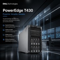Baru Original untuk Server Tower PowerEdge T430 Prosesor Intel Xeon E Mendukung 8x3.5" SAS SATA HDD Penyimpanan PCIe 3.0 Stok Tersedia