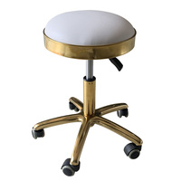 Salon de beauté de luxe pompe hydraulique tabouret de barbier chaise moderne réglable tabouret rotatif chaise avec roues salon de beauté